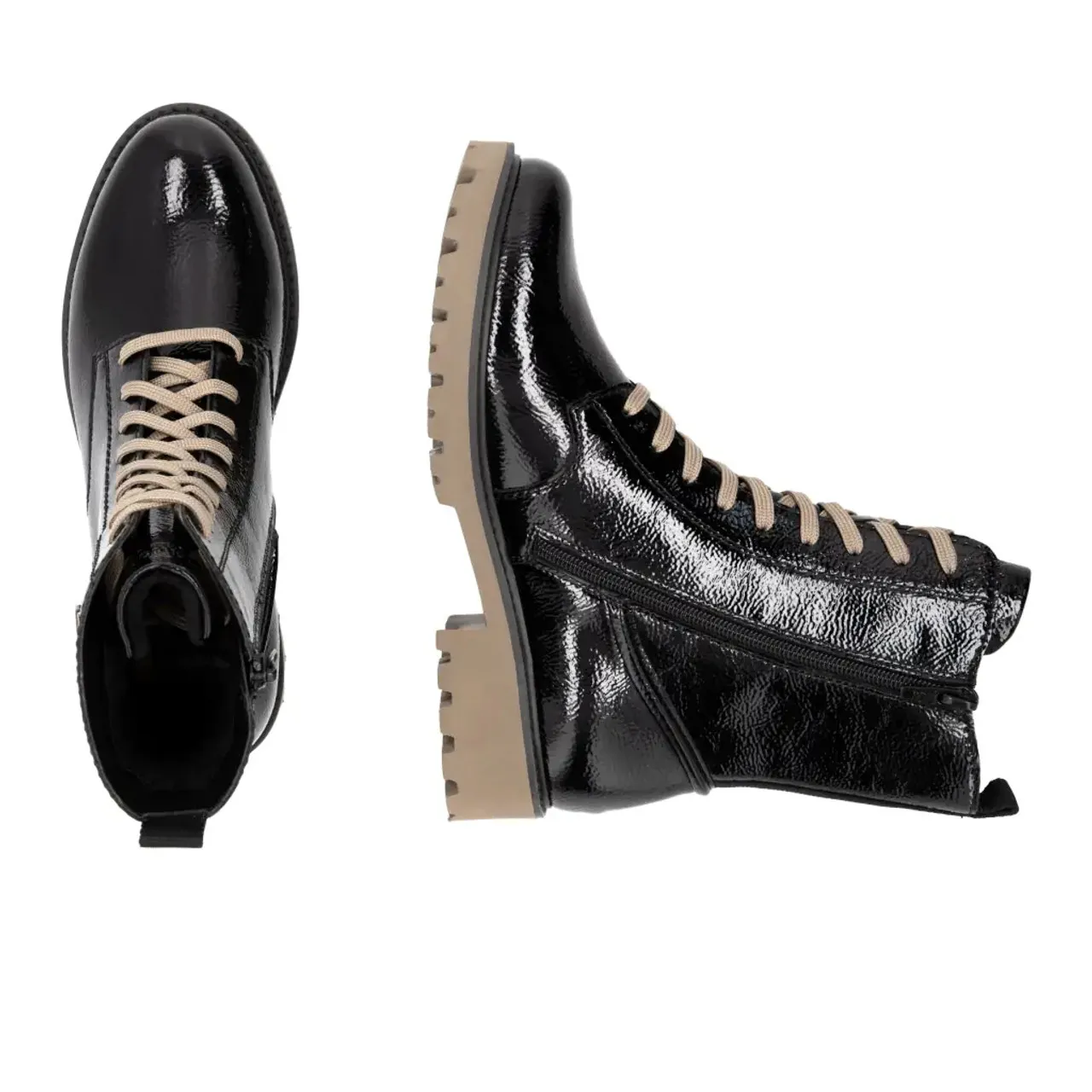 Remonte D8663-00 Black Patent Biker Boot