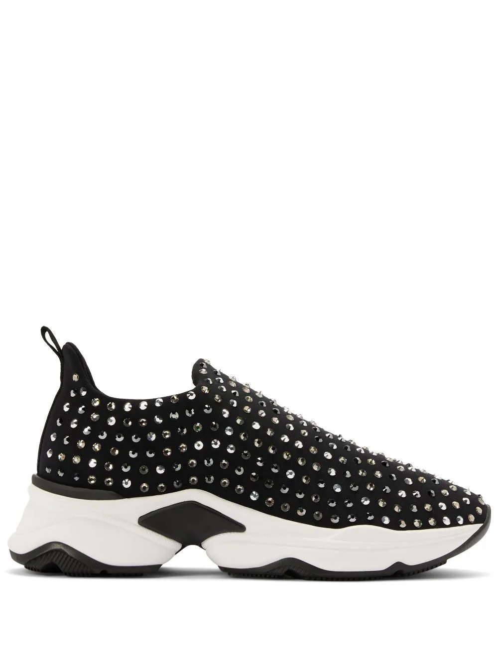 René Caovilla rhinestone-embellished trainers - Black