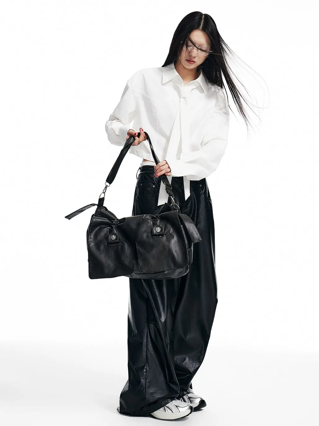 Retro Leather Large Flip Design Shoulder Bag