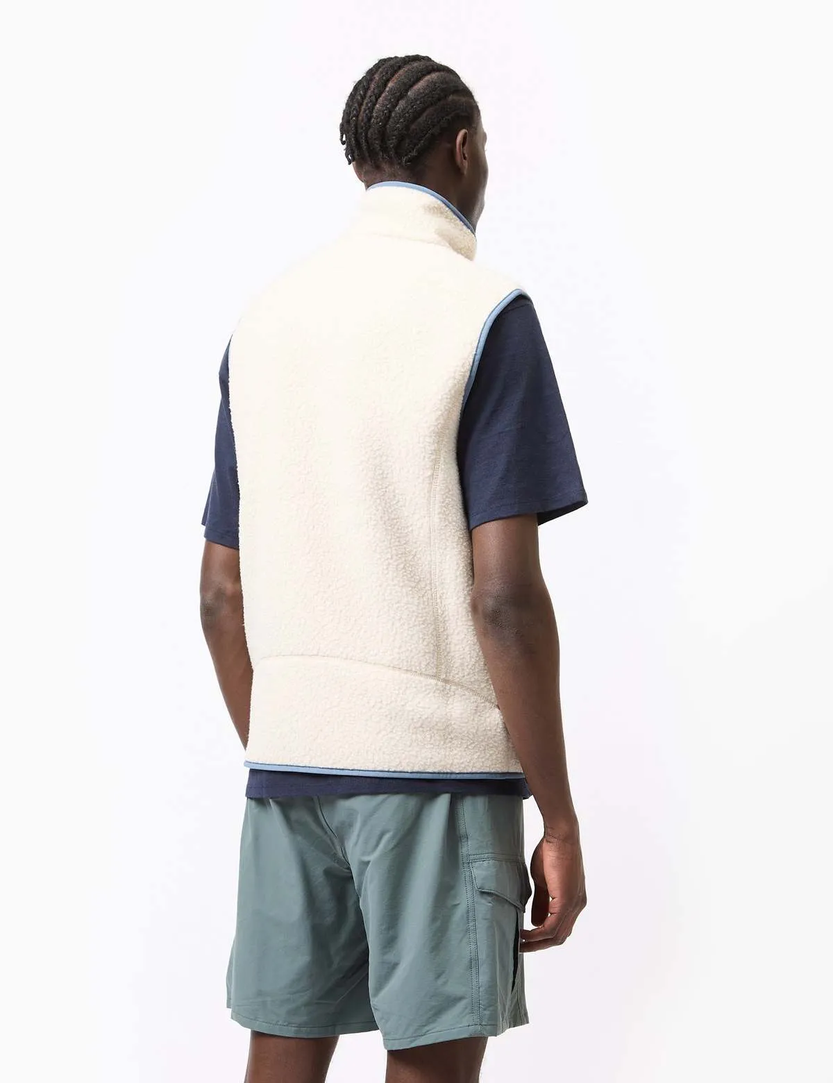 Retro Retro Pile Vest - Dark Natural/Utility Blue