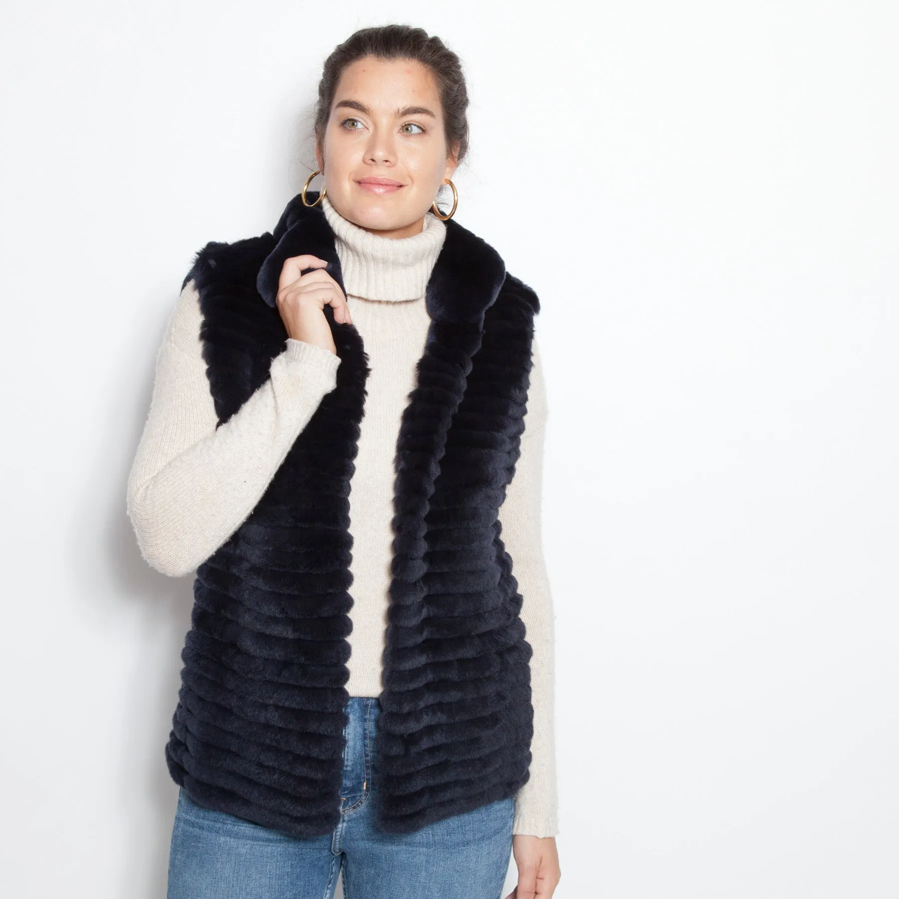 Rex Corduroy Vest with Knit Back