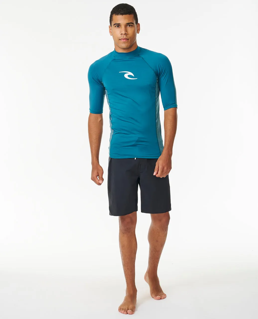 Rip Curl Mens Waves UPF 50 Perf Short Sleeve Rash Vest