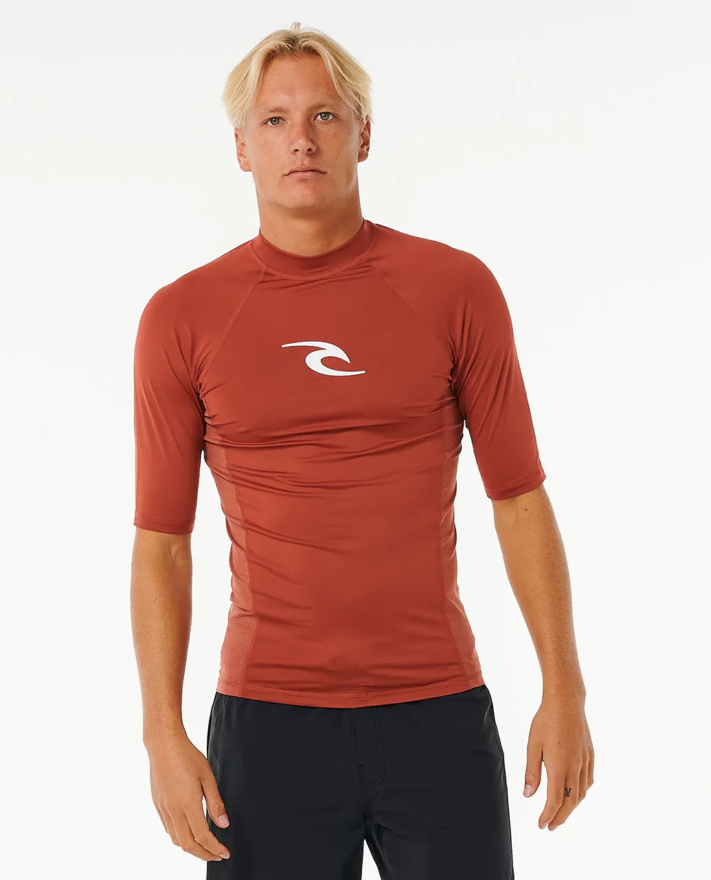 Rip Curl Mens Waves UPF 50 Perf Short Sleeve Rash Vest