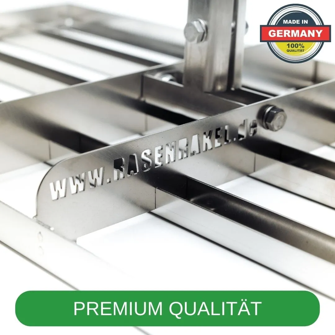 RISISANI Premium Rasenrakel L-80 in Edelstahl