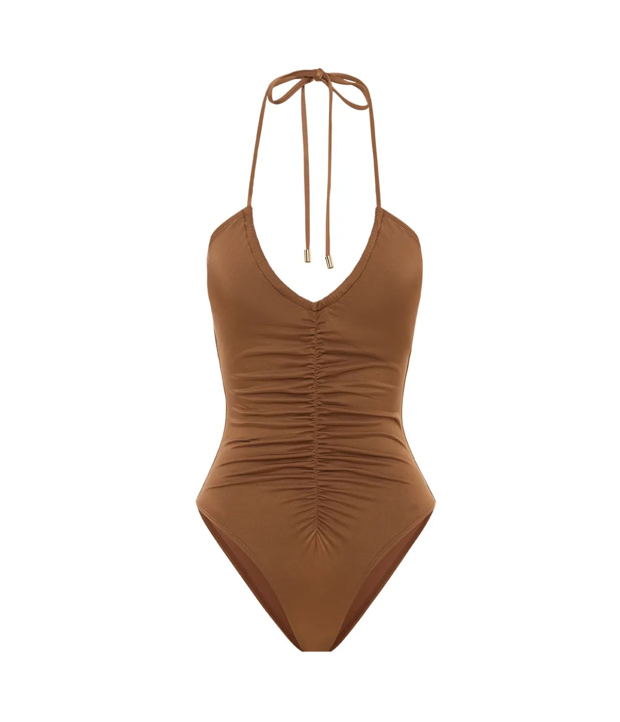 Ruched Vacation One Piece in Maple