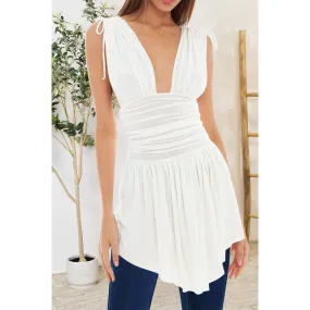 Ruched Wide Strap Tank