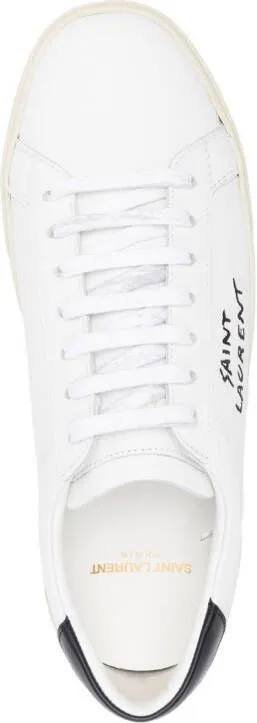 Saint Laurent embroidered-logo sneakers White