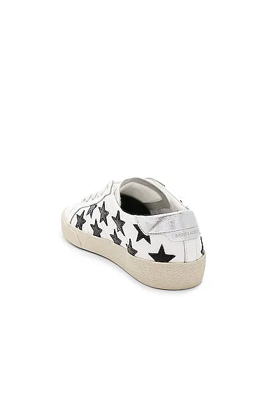 Saint Laurent Leather SL/06 Low-Top Star Sneakers