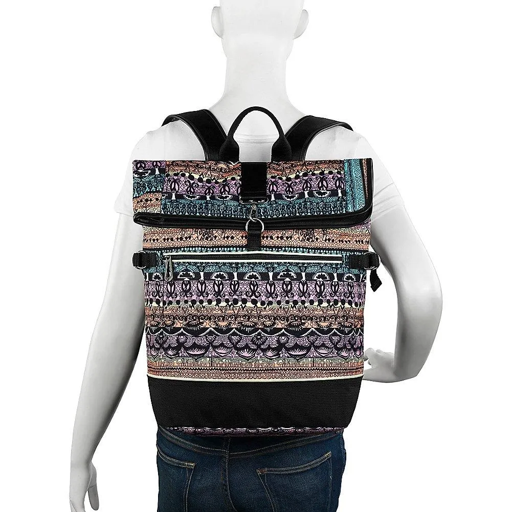 Sakroots Women's New Adventure Nylon Roll Top Backpack