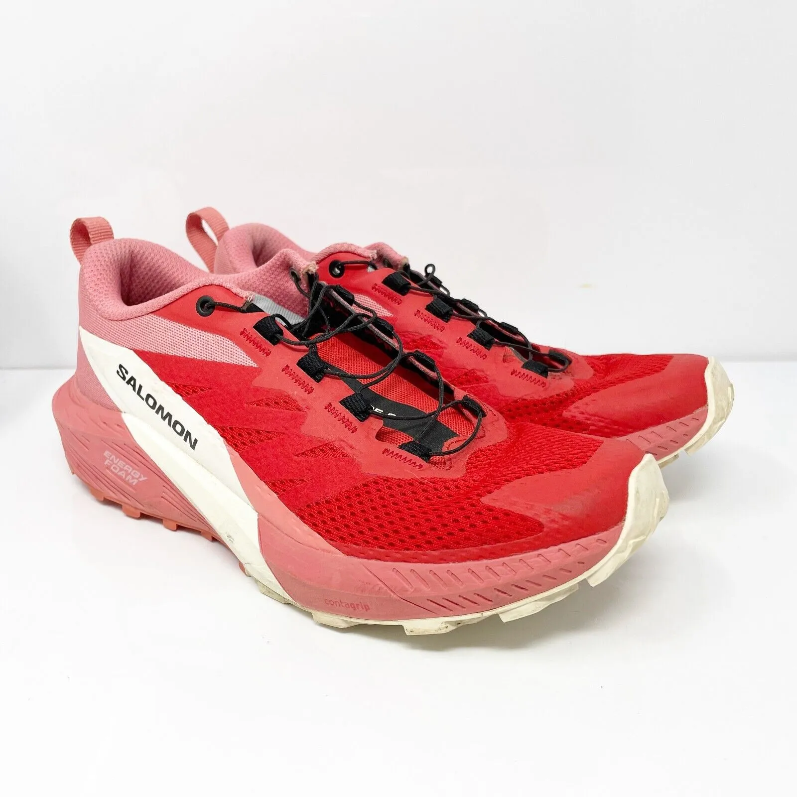 Salomon Womens Sense Ride 5 472152 Red Running Shoes Sneakers Size 8