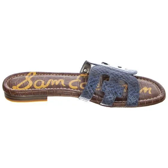 SAM EDELMAN Womens Bay Marlin Blue / Mamba Snake Sandals