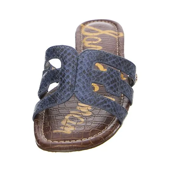 SAM EDELMAN Womens Bay Marlin Blue / Mamba Snake Sandals