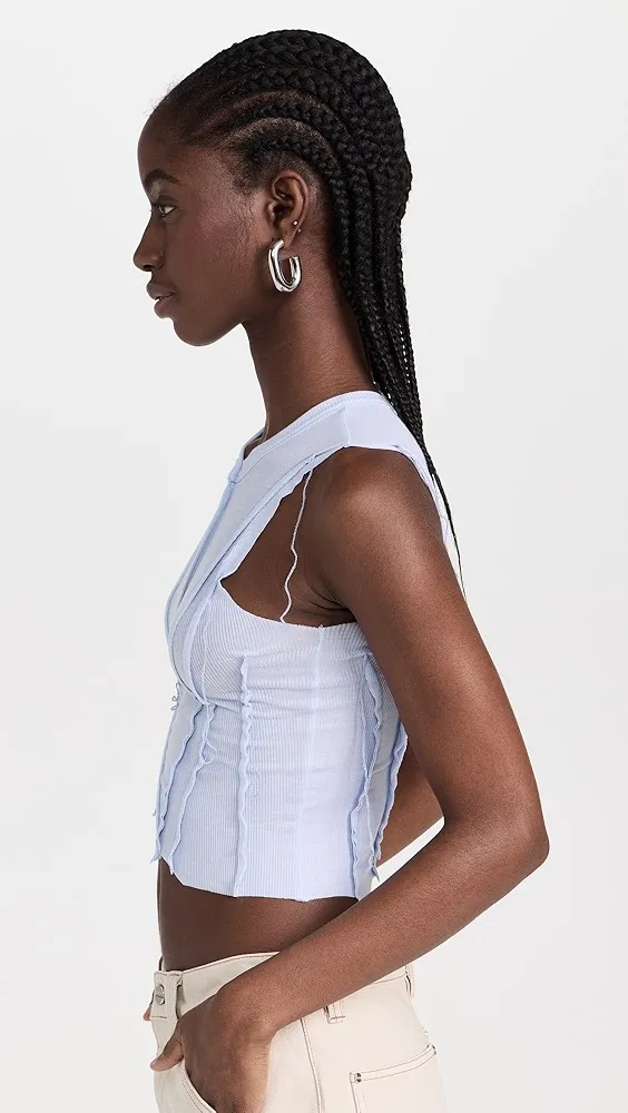 Sami Miro Vintage   Asymmetrical Sleeveless Top 