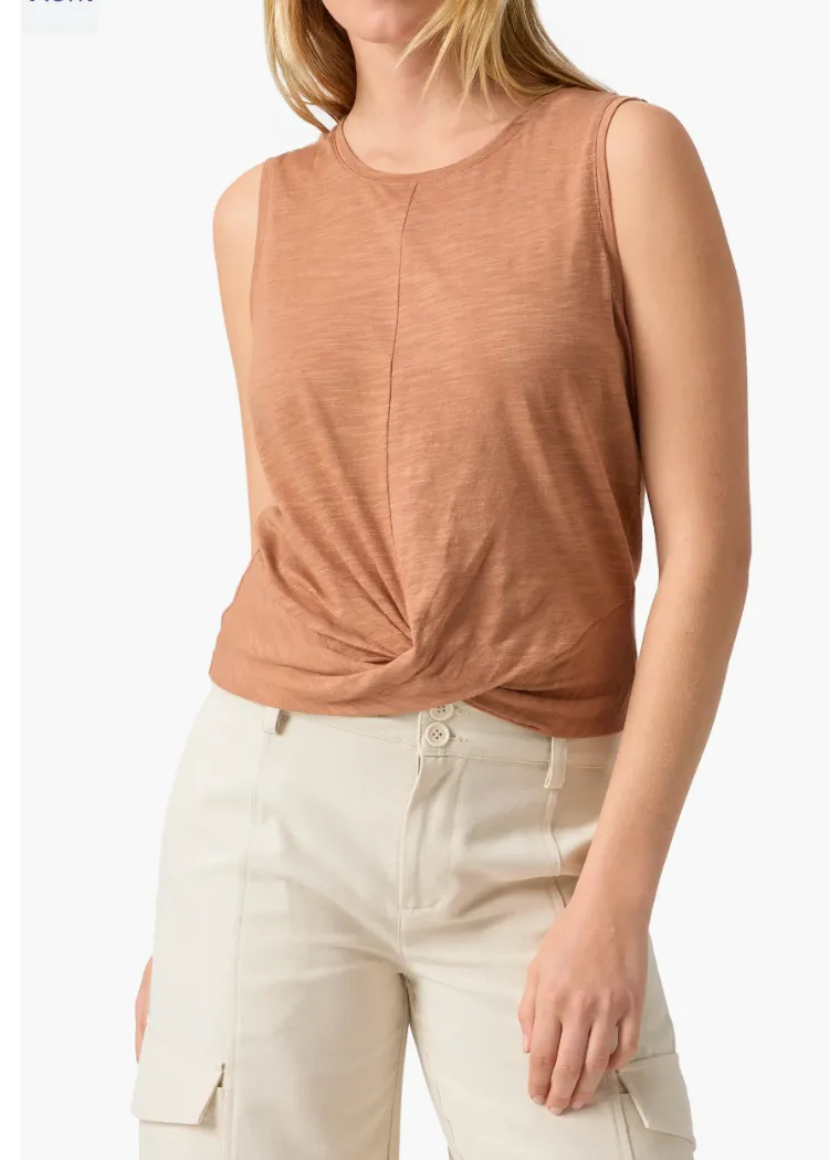 Sanctuary Twisted Tank - Mocha Mousse