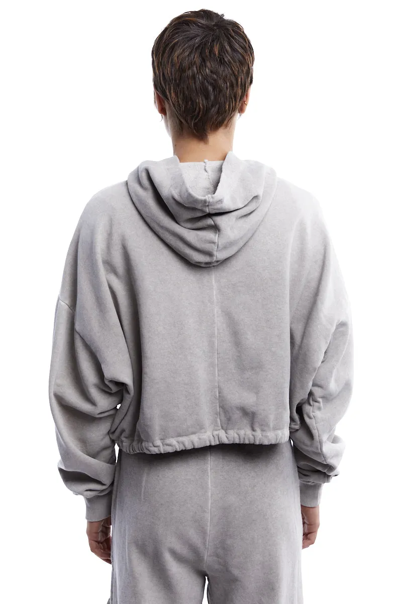 SAND OVER FLEECE HOODIE