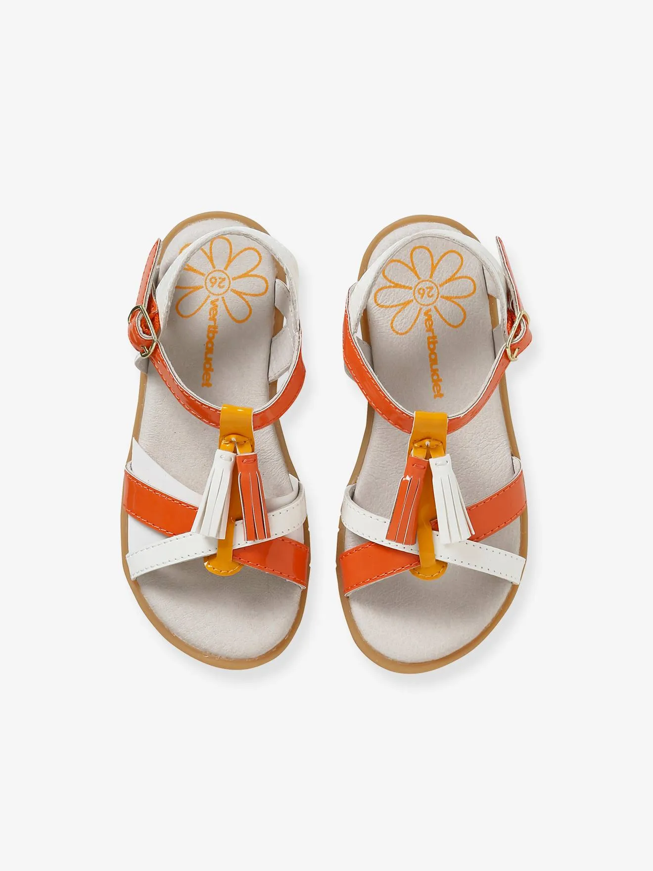 Sandals with Stylish Tassels for Girls - yellow