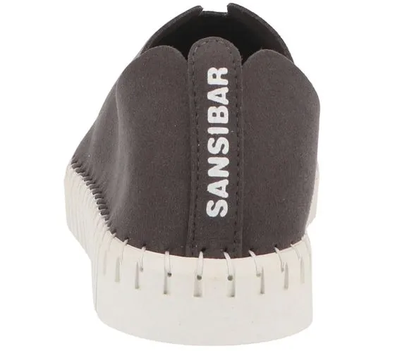 SANSIBAR Damen Slipper stylische Schlupf-Schuhe Sommer-Schuhe 1073968 Dunkelgrau