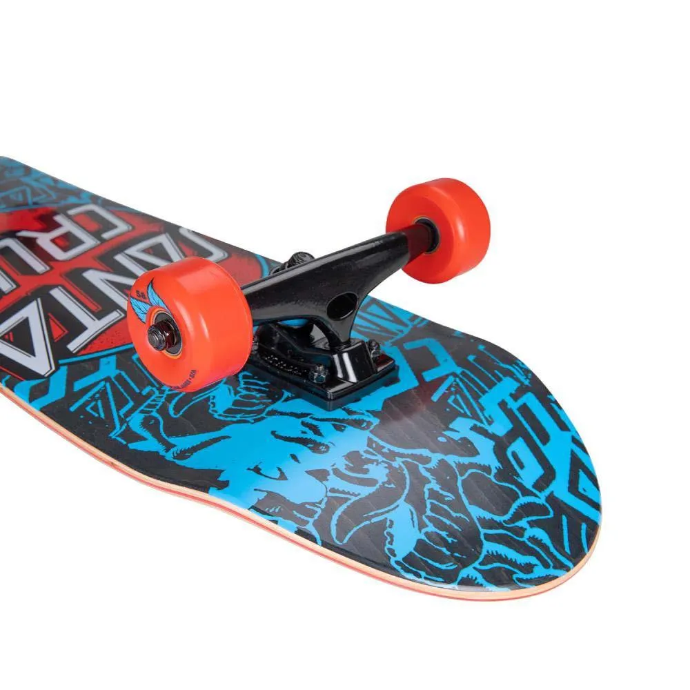 Santa Cruzer Factory Complete Skateboard Contra Distress Shaped Multi 31.7