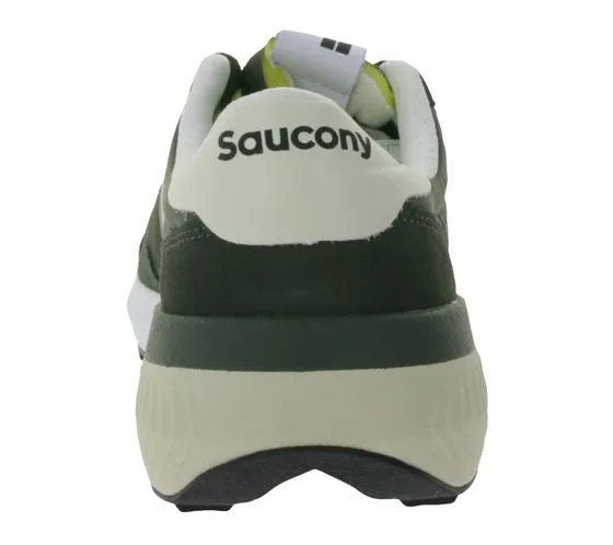 Saucony Jazz Nxt baskets basses pour hommes avec contenu en cuir véritable S70790-3 Kaki/Beige
