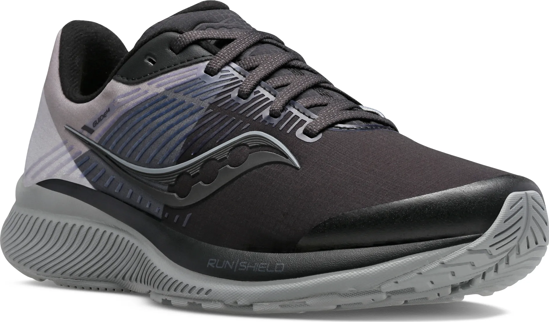Saucony Men's Guide 14 Runshield Black/Gravel | Buy Saucony Men's Guide 14 Runshield Black/Gravel here | Outnorth