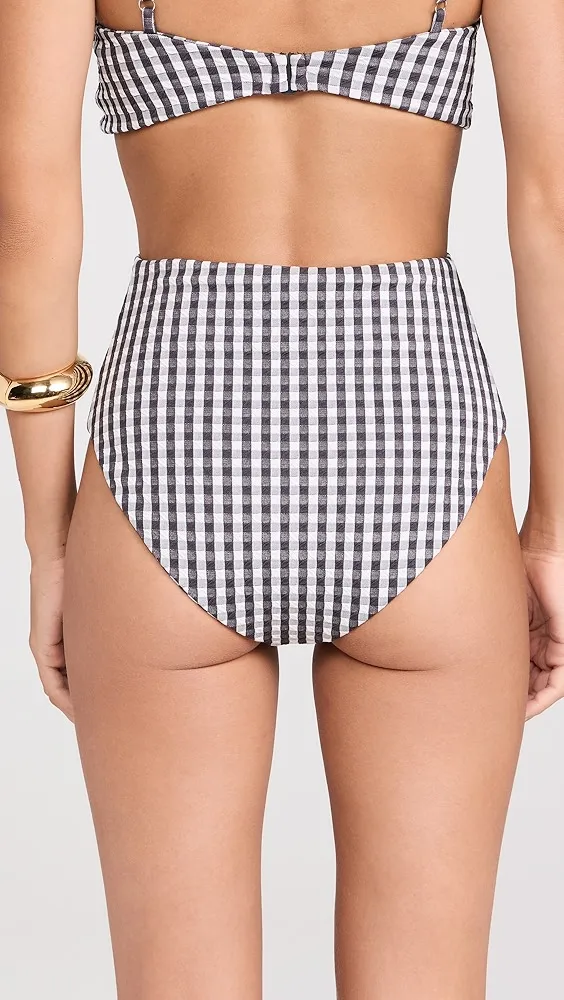 Sea   Pucker Gingham Bikini Bottoms 