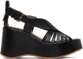 See by Chloé Black Thessa Heeled Sandals