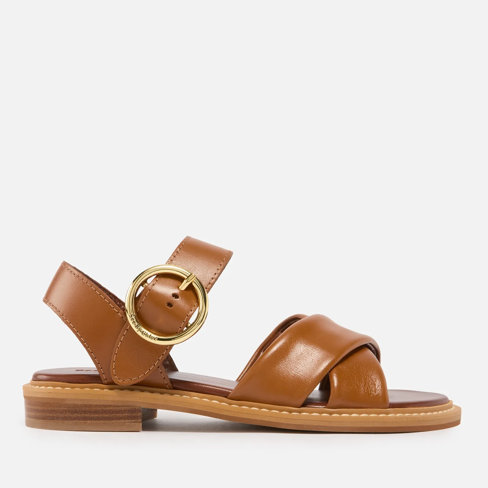 See By Chloé Women's Lyna Leather Flat Sandals - 7 | Coggles