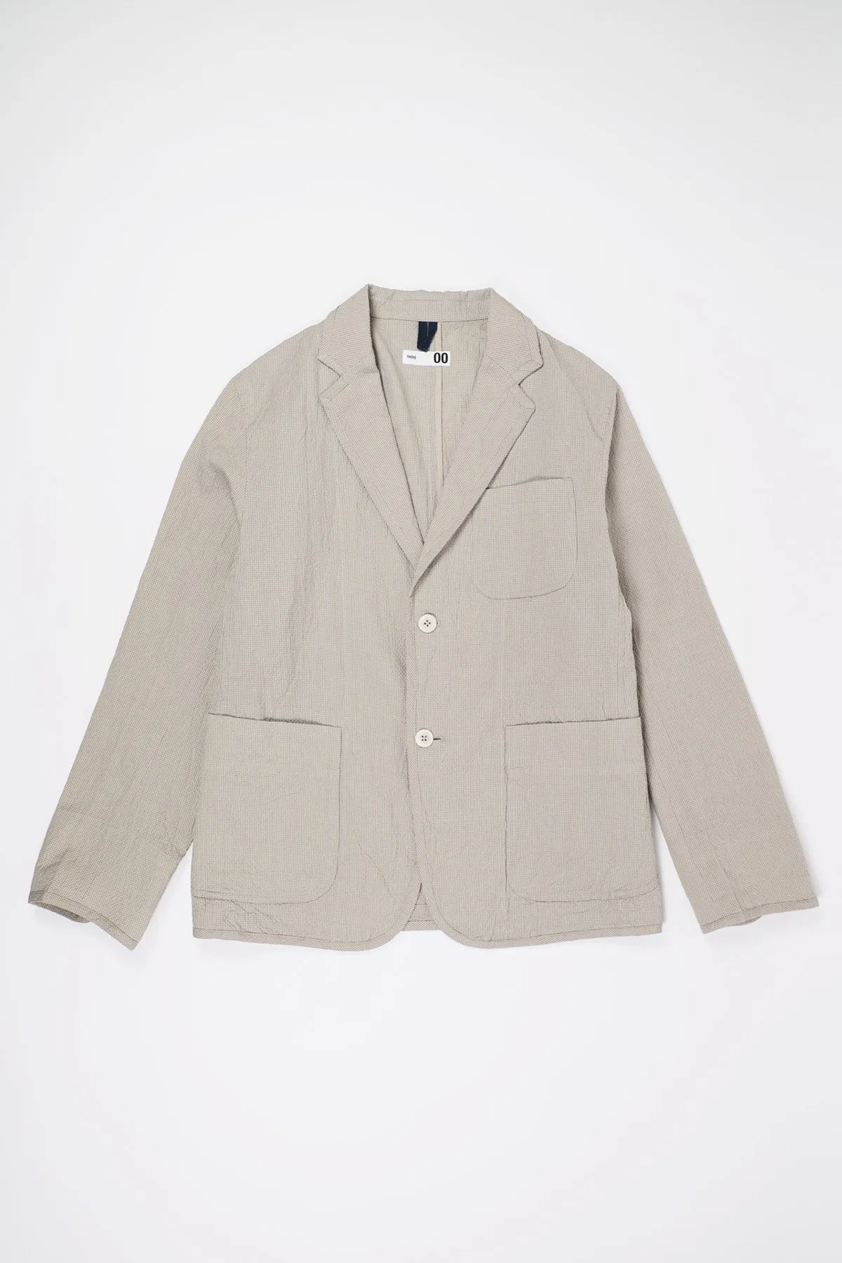 Seersucker 2 Button Jacket - Khaki