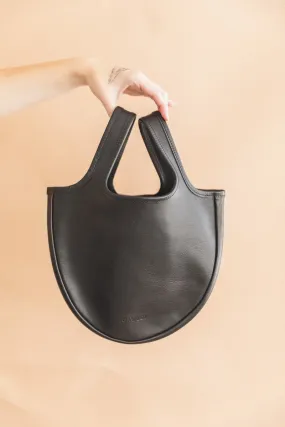 SHINING BAG IN BLACK LEATHER