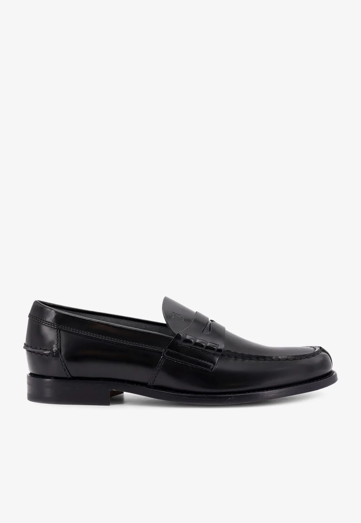 Shiny Leather Penny Loafers