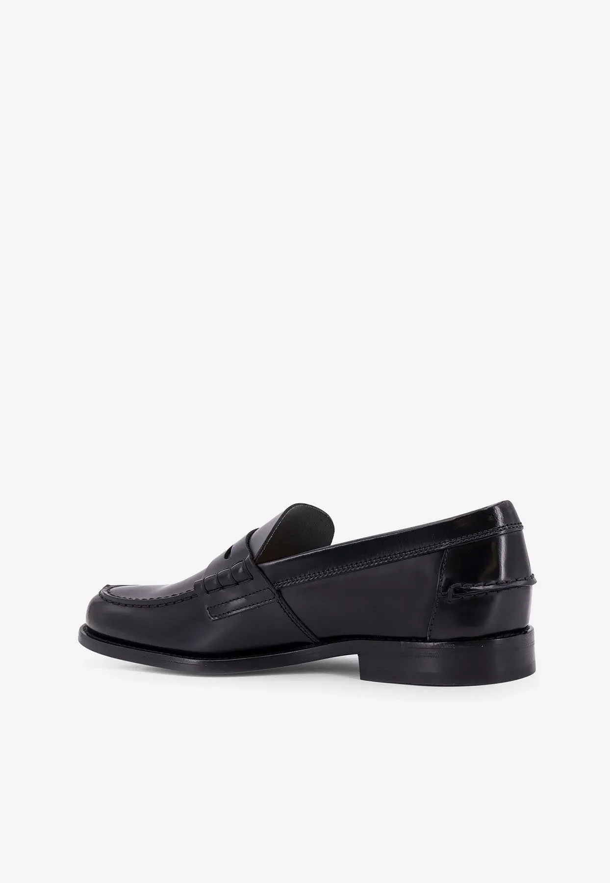 Shiny Leather Penny Loafers