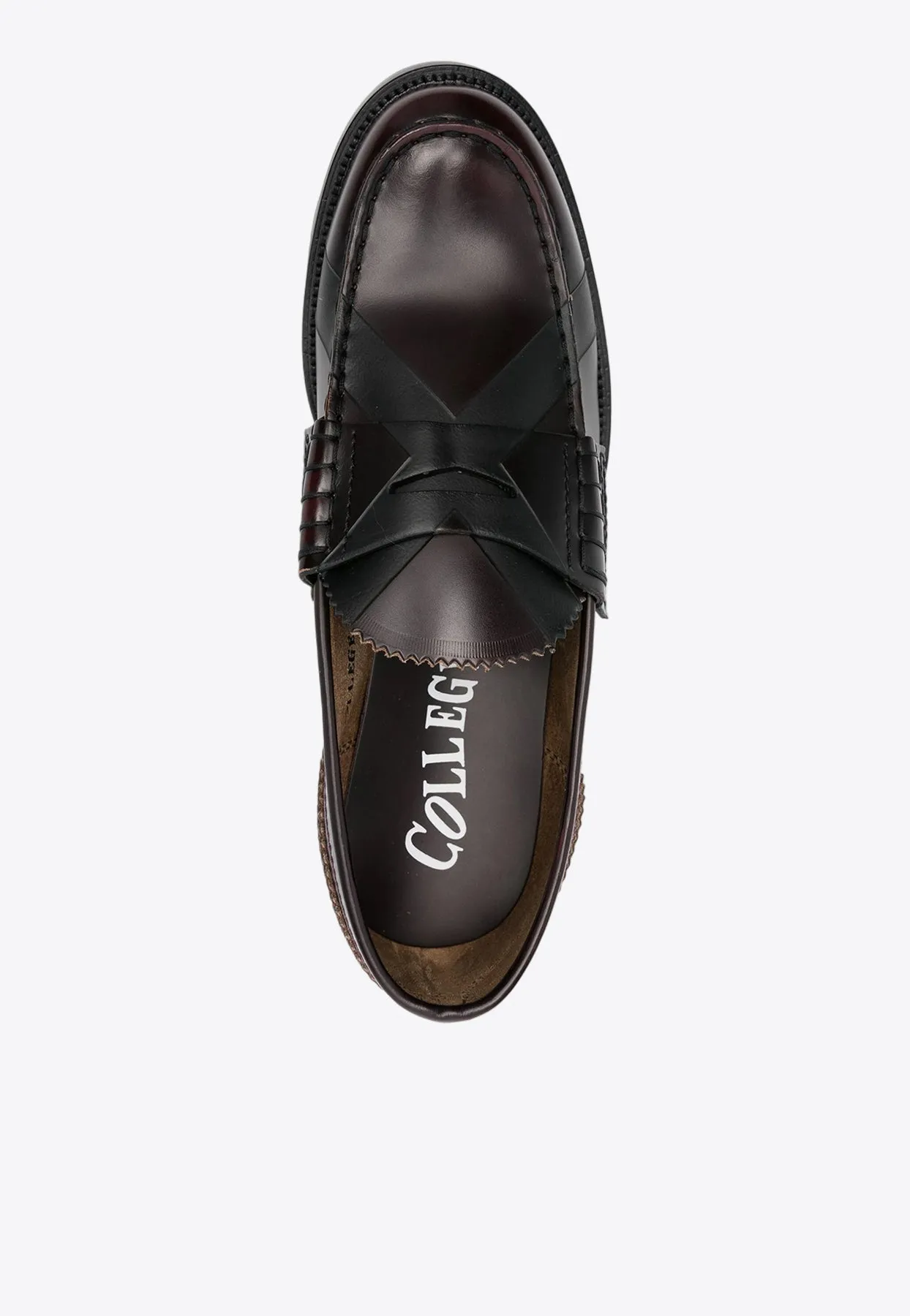 Signature X Print Leather Loafers