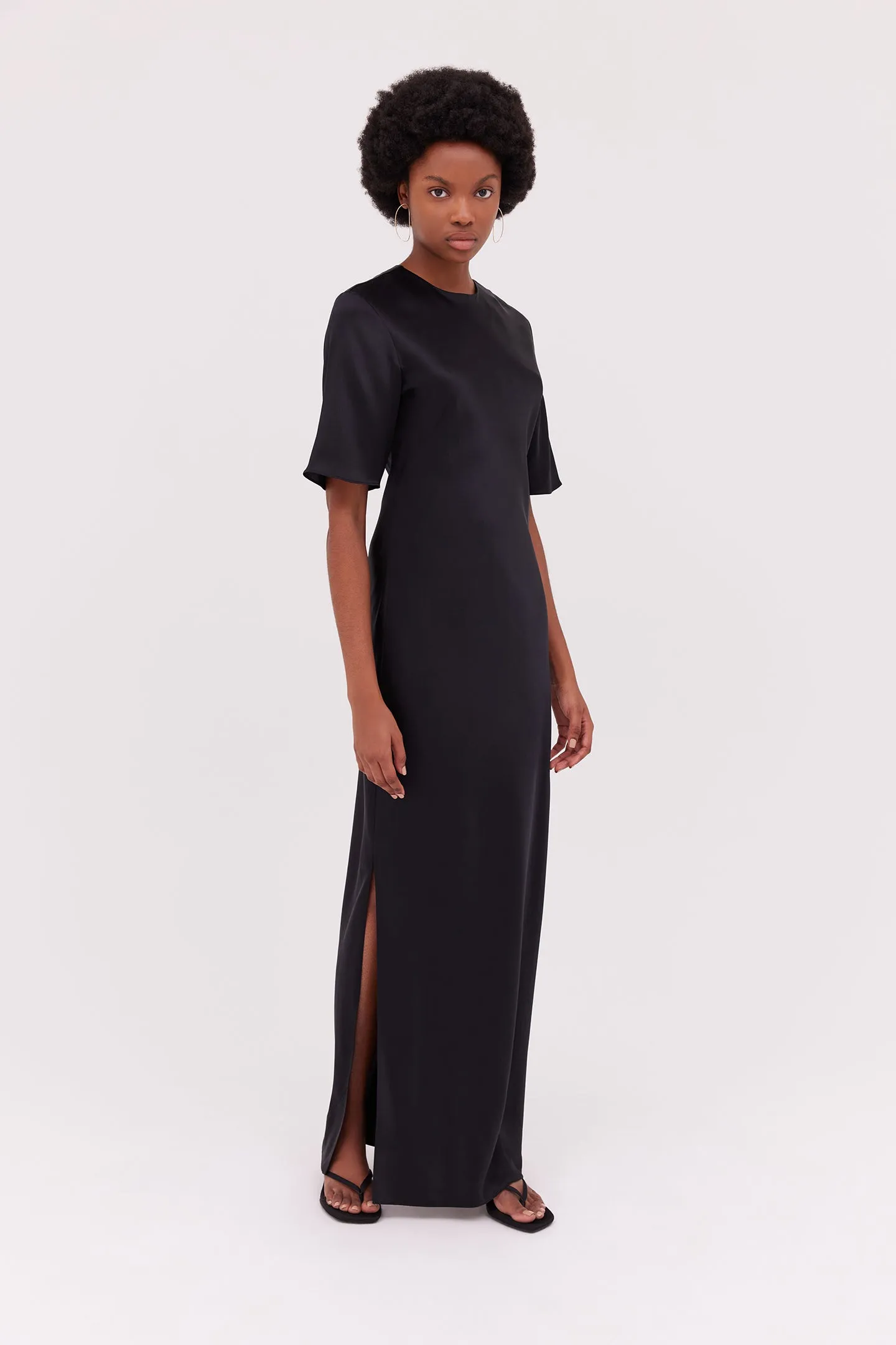 Silk Midi Dress