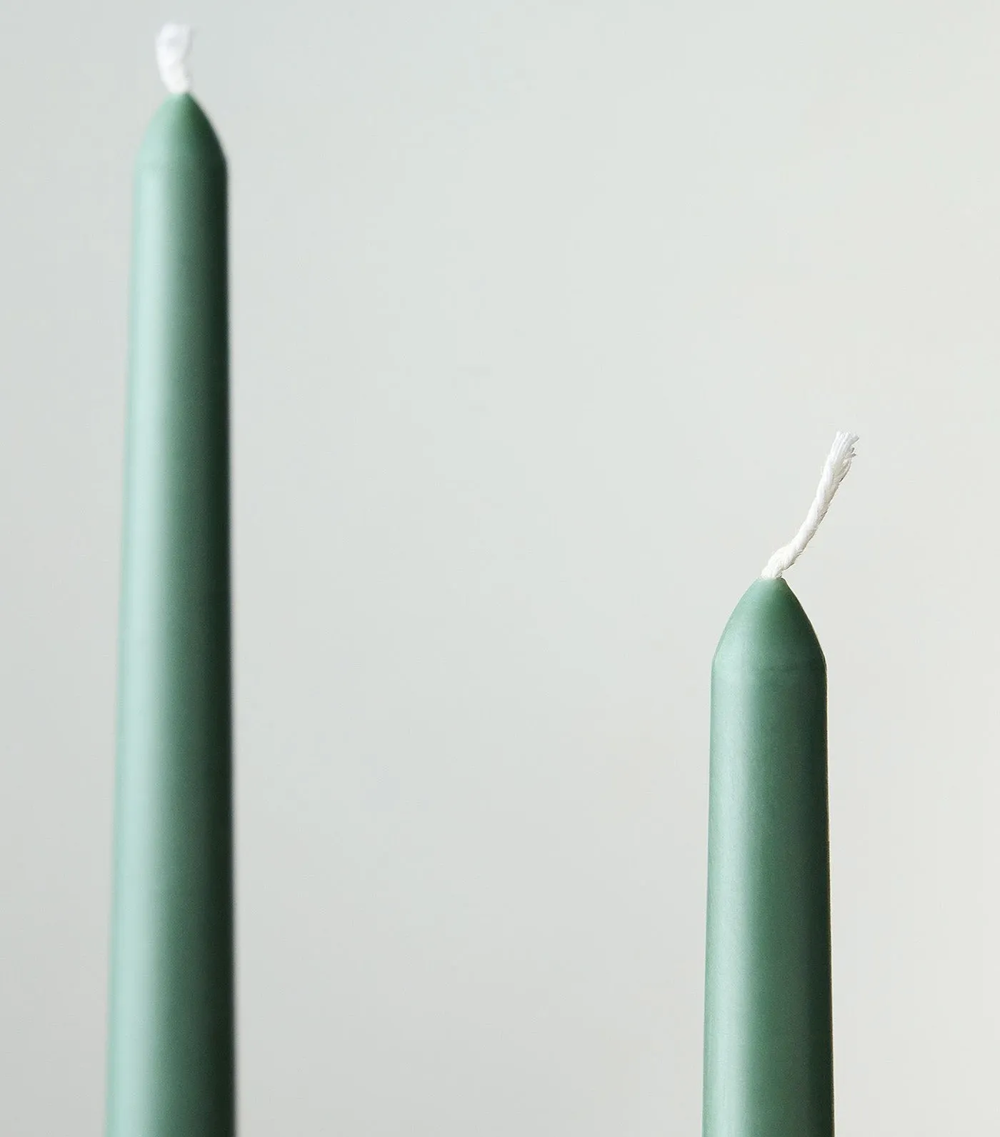 Simple Taper Candles, Set of 6 - Celadon
