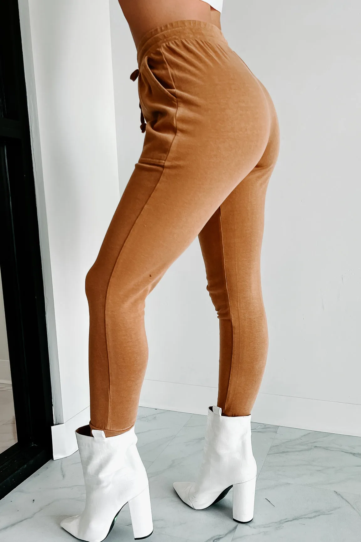 Simply Cozy Drawstring Joggers (Brown Sugar)