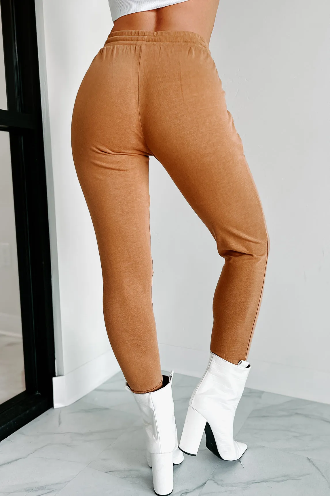 Simply Cozy Drawstring Joggers (Brown Sugar)