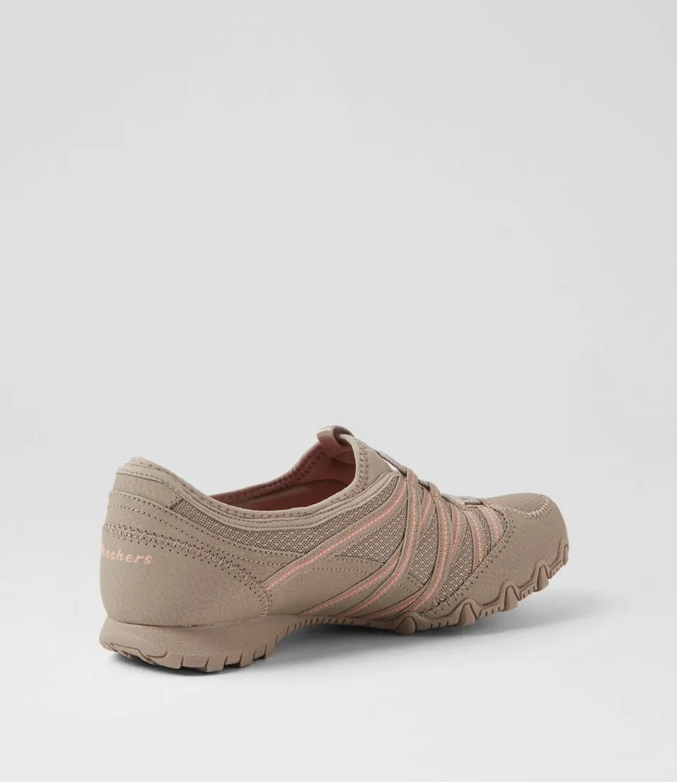 SKECHERS Bikers Lite Taupe Fabric Sneakers