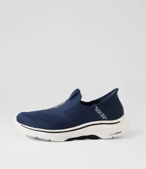SKECHERS Go Walk 7 Easy On 2 Navy Mesh Sneakers