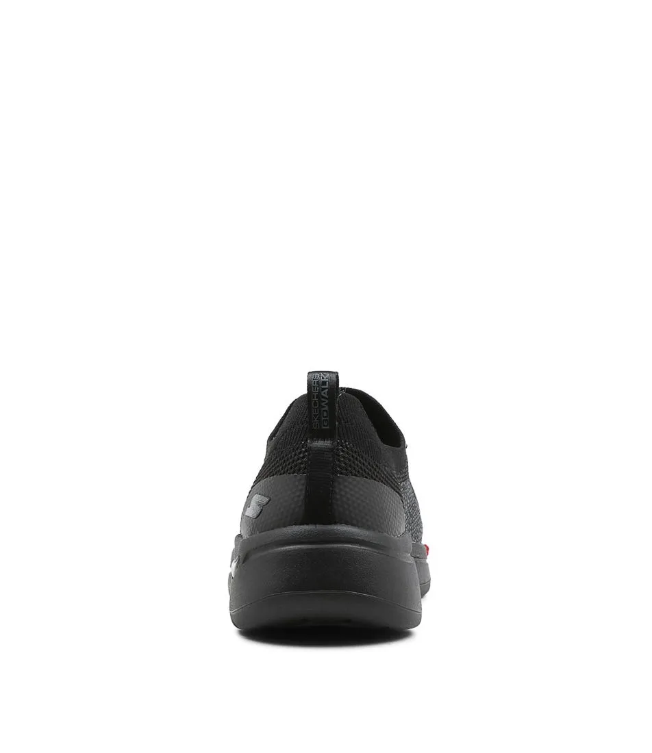 SKECHERS Go Walk Arch Fit Black Knit Sneakers