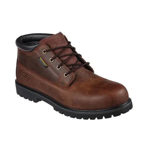 Skechers Men's Trevok ST WP Work Boot Dark Brown