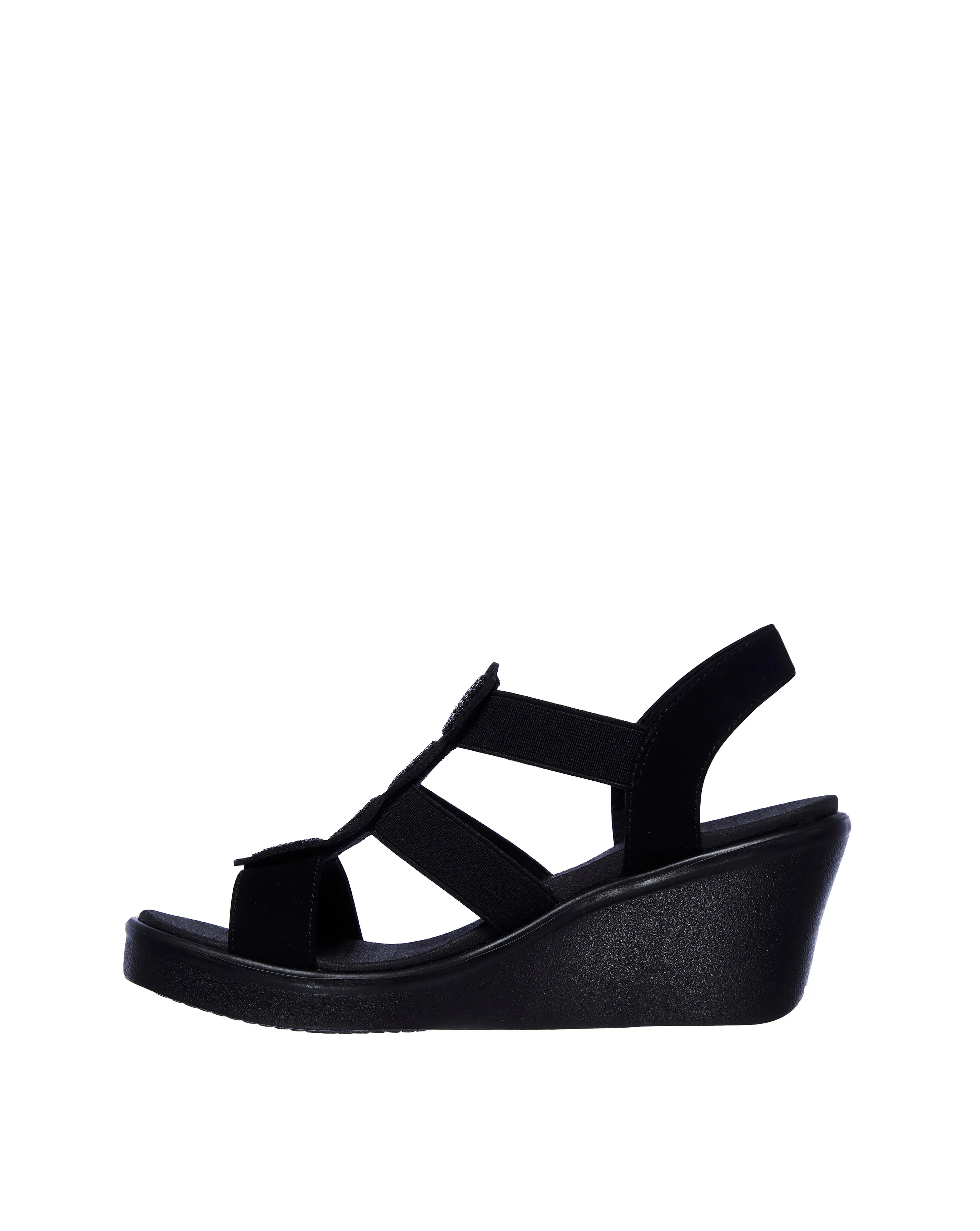 Skechers Rumble Camp Glam Wedge Sandals E Fit | Simply Be