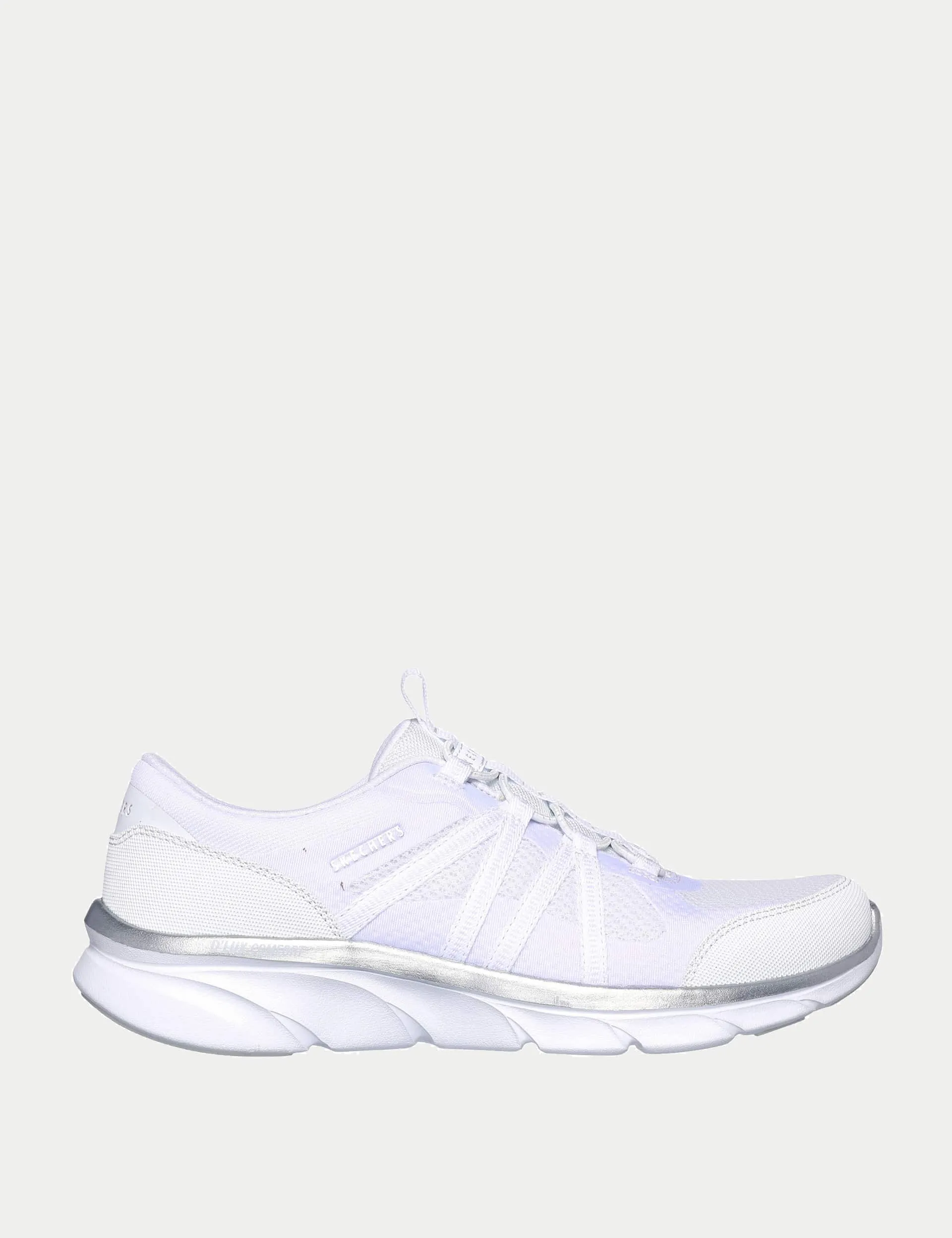Skechers Women's D'Lux Comfort Surreal Slip On Trainers - 5 - White, White
