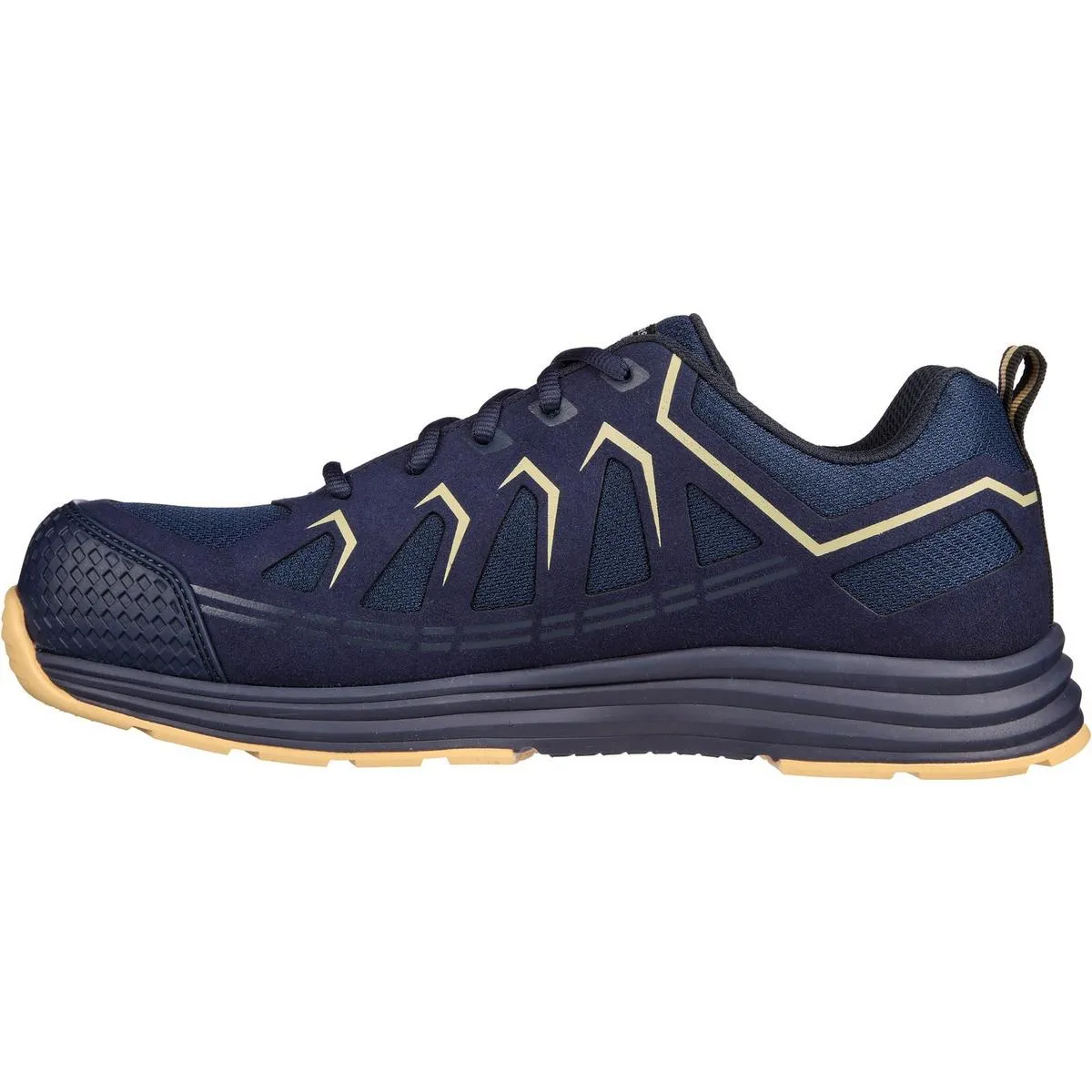 Skechers Workwear Malad II Safety Trainers Navy/Tan