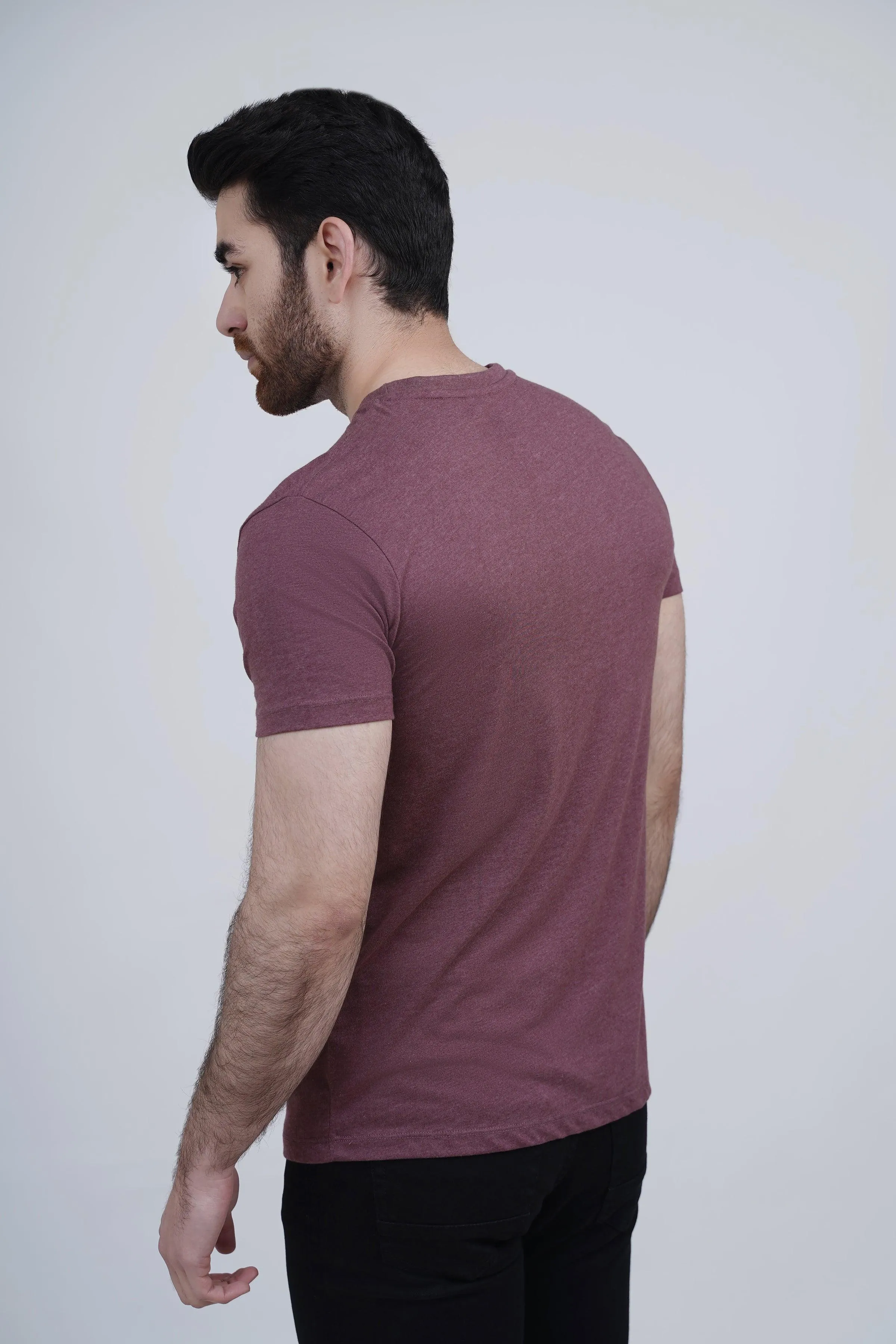 SLEEPWEAR T SHIRT MAROON MELANGE