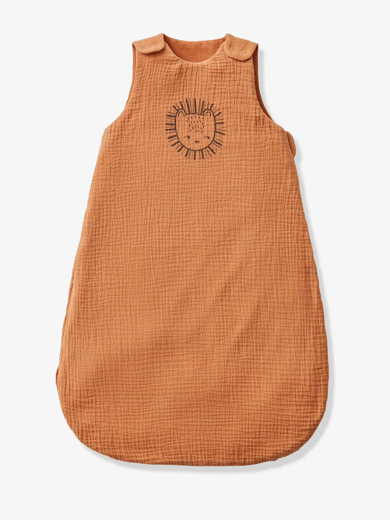 Sleeveless Summer Baby Sleeping Bag, Ethnic, Oeko-Tex® - ochre