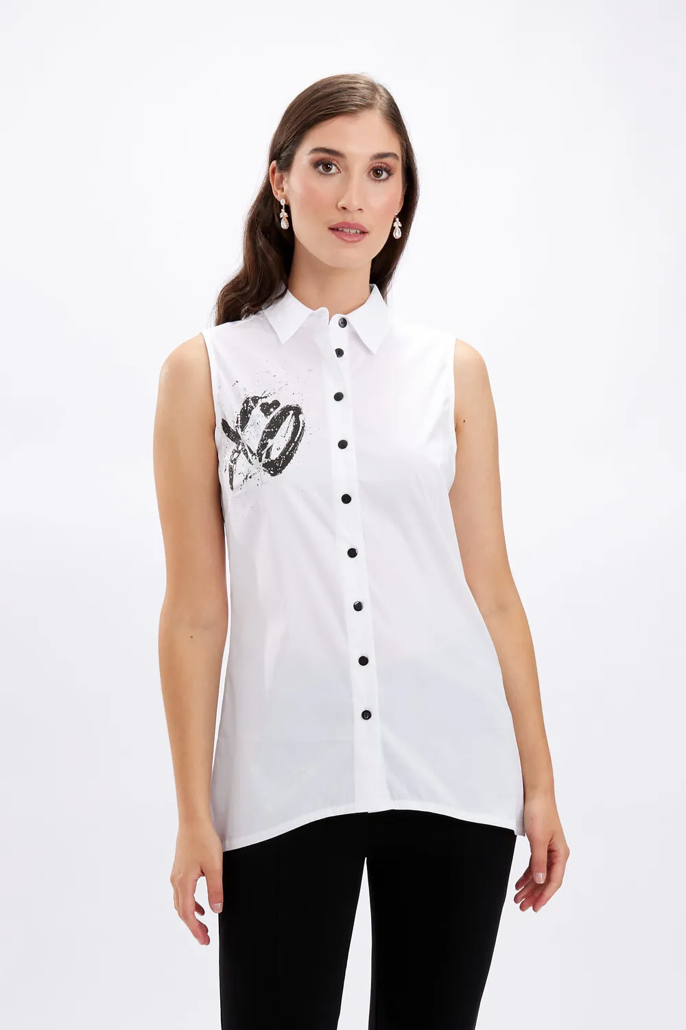 Sleeveless Text-print Top Style 6281246269u
