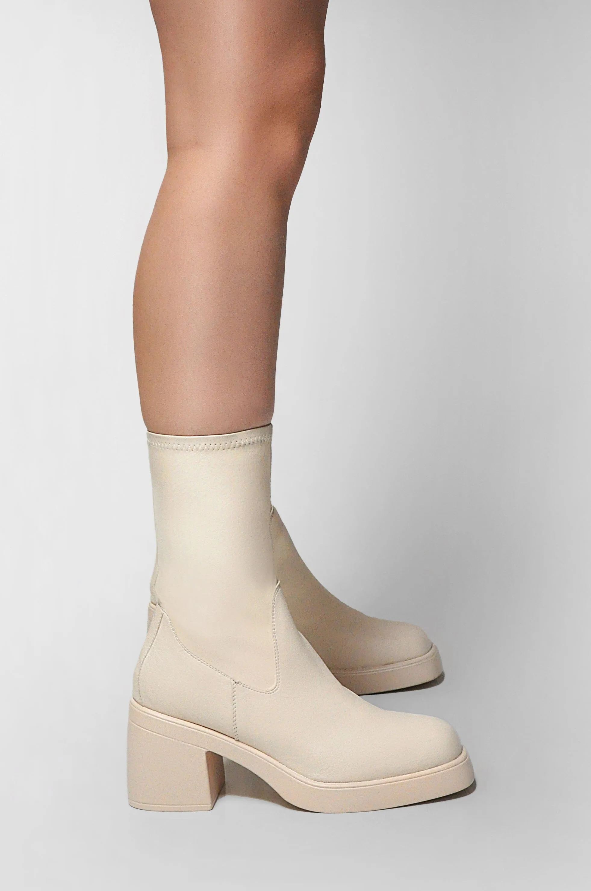 Slick Block Heel Boots [Last size 5 / 7]
