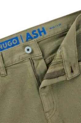 Slim-fit jeans in garment-dyed stretch denim