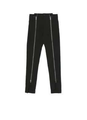 SLIM FIT PANTS WITH LEG ZIPPERS