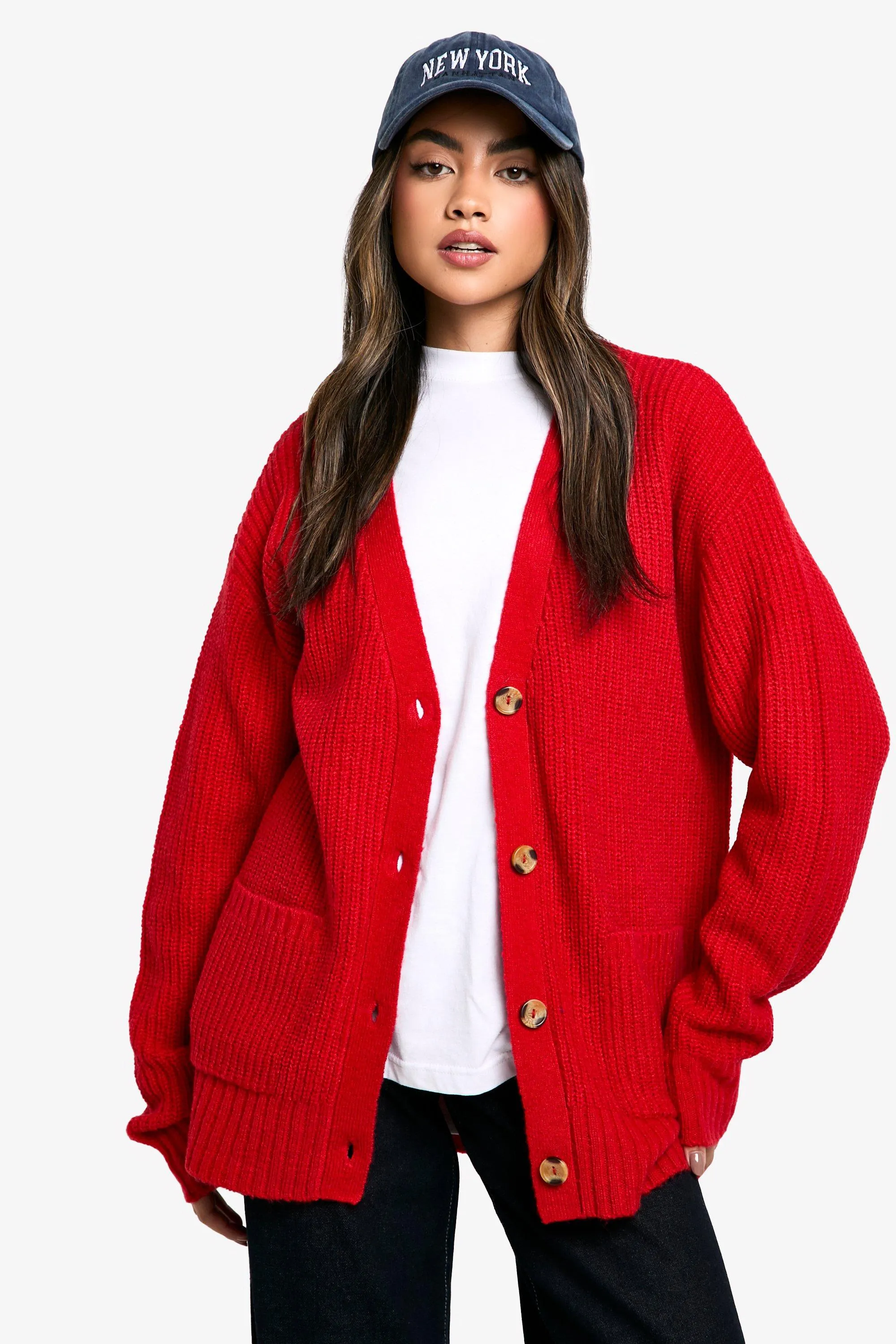 Slouchy Soft Knit Oversized Boyfriend Cardigan